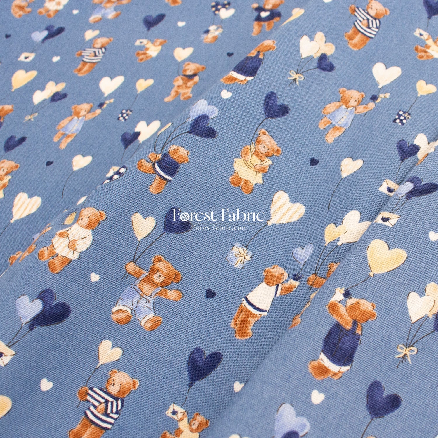 cotton - Floating Dreams Teddy Bears fabric - FO:REST Fabric 布恩堂Liberty fabrictana lawnjapanese fabricykk zipper