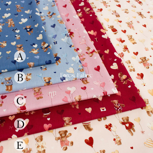 cotton - Floating Dreams Teddy Bears fabric - FO:REST Fabric 布恩堂Liberty fabrictana lawnjapanese fabricykk zipper
