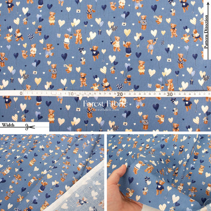 cotton - Floating Dreams Teddy Bears fabric - FO:REST Fabric 布恩堂Liberty fabrictana lawnjapanese fabricykk zipper