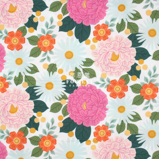cotton - Floral Daydream - Pink fabric - FO:REST Fabric 布恩堂Liberty fabrictana lawnjapanese fabricykk zipper