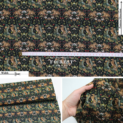 cotton - Flower and Horse fabric - FO:REST Fabric 布恩堂Liberty fabrictana lawnjapanese fabricykk zipper