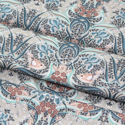 cotton - Flowing Feathers Gray - FO:REST Fabric 布恩堂Liberty fabrictana lawnjapanese fabricykk zipper