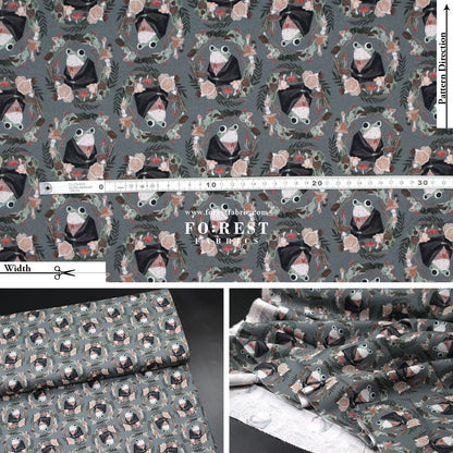 cotton - Frogs fabric - FO:REST Fabric 布恩堂Liberty fabrictana lawnjapanese fabricykk zipper