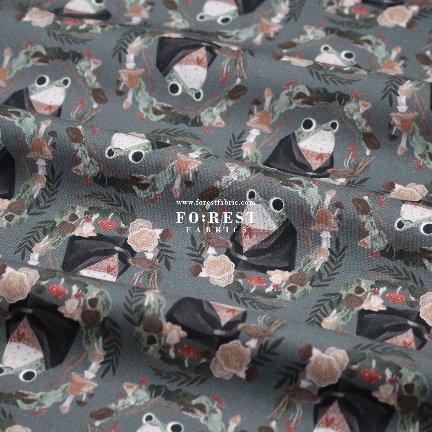 cotton - Frogs fabric - FO:REST Fabric 布恩堂Liberty fabrictana lawnjapanese fabricykk zipper