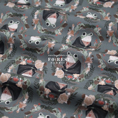 cotton - Frogs fabric - FO:REST Fabric 布恩堂Liberty fabrictana lawnjapanese fabricykk zipper