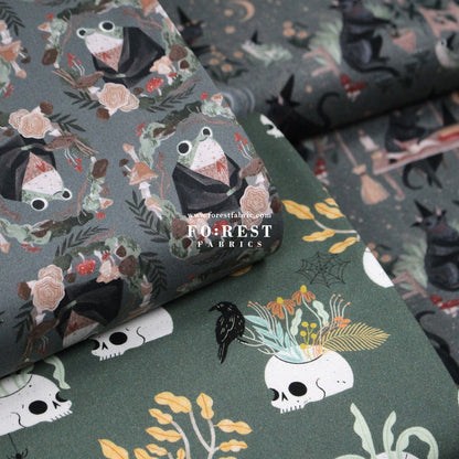 cotton - Frogs fabric - FO:REST Fabric 布恩堂Liberty fabrictana lawnjapanese fabricykk zipper