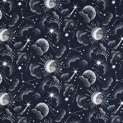 cotton - Galaxy fabric Navy - FO:REST Fabric 布恩堂Liberty fabrictana lawnjapanese fabricykk zipper