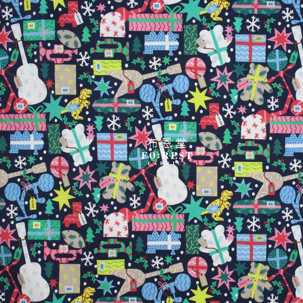 Cotton - Gangsta Wrapper Santa Fabric