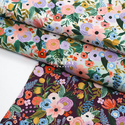 cotton - Garden Party Petite - Burgundy fabric - FO:REST Fabric 布恩堂Liberty fabrictana lawnjapanese fabricykk zipper