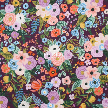 cotton - Garden Party Petite - Burgundy fabric - FO:REST Fabric 布恩堂Liberty fabrictana lawnjapanese fabricykk zipper