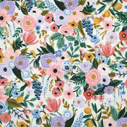 cotton - Garden Party Petite - Ivory fabric - FO:REST Fabric 布恩堂Liberty fabrictana lawnjapanese fabricykk zipper