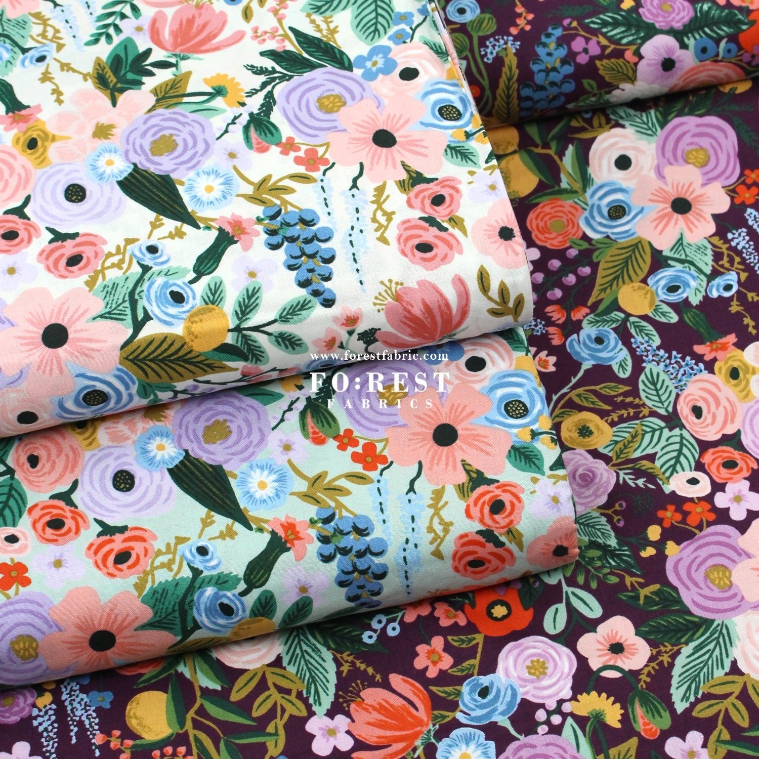 cotton - Garden Party Petite - Ivory fabric - FO:REST Fabric 布恩堂Liberty fabrictana lawnjapanese fabricykk zipper