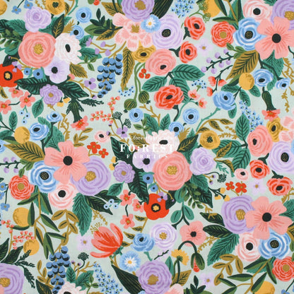cotton - Garden Party Petite - Mint fabric - FO:REST Fabric 布恩堂Liberty fabrictana lawnjapanese fabricykk zipper