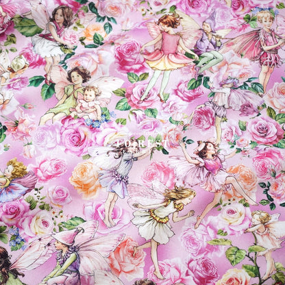 cotton - Garden Songs Allover Flower Fairies fabric - FO:REST Fabric 布恩堂Liberty fabrictana lawnjapanese fabricykk zipper