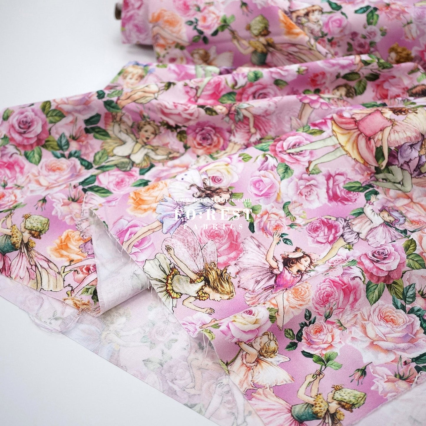 cotton - Garden Songs Allover Flower Fairies fabric - FO:REST Fabric 布恩堂Liberty fabrictana lawnjapanese fabricykk zipper