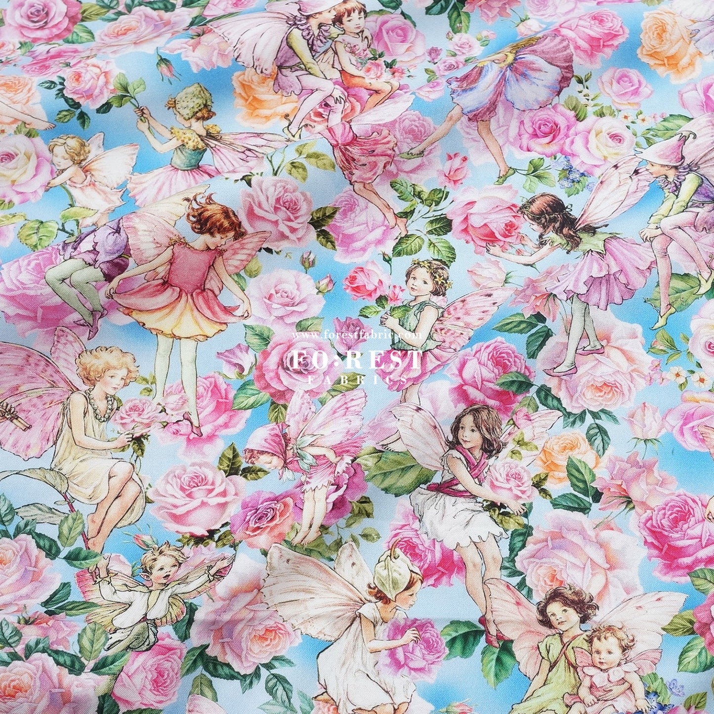 cotton - Garden Songs Allover Flower Fairies fabric - FO:REST Fabric 布恩堂Liberty fabrictana lawnjapanese fabricykk zipper
