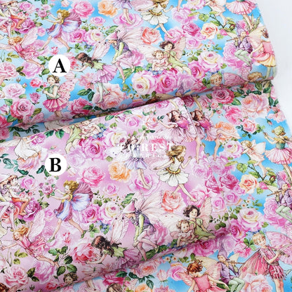 cotton - Garden Songs Allover Flower Fairies fabric - FO:REST Fabric 布恩堂Liberty fabrictana lawnjapanese fabricykk zipper