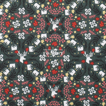 cotton - Gather Festive Metallic fabric - FO:REST Fabric 布恩堂Liberty fabrictana lawnjapanese fabricykk zipper