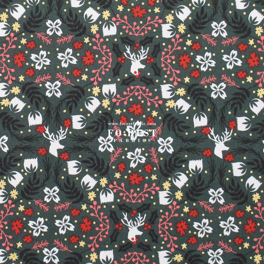 cotton - Gather Festive Metallic fabric - FO:REST Fabric 布恩堂Liberty fabrictana lawnjapanese fabricykk zipper