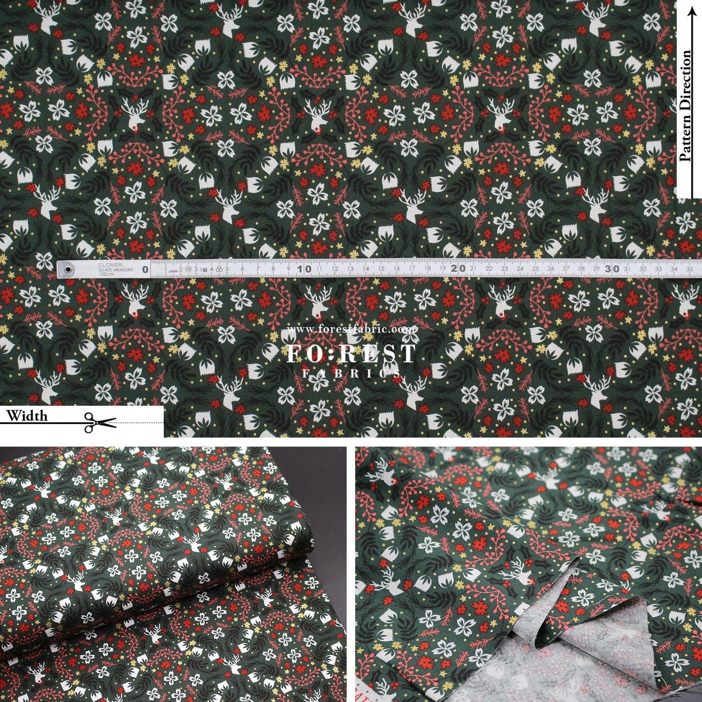 cotton - Gather Festive Metallic fabric - FO:REST Fabric 布恩堂Liberty fabrictana lawnjapanese fabricykk zipper