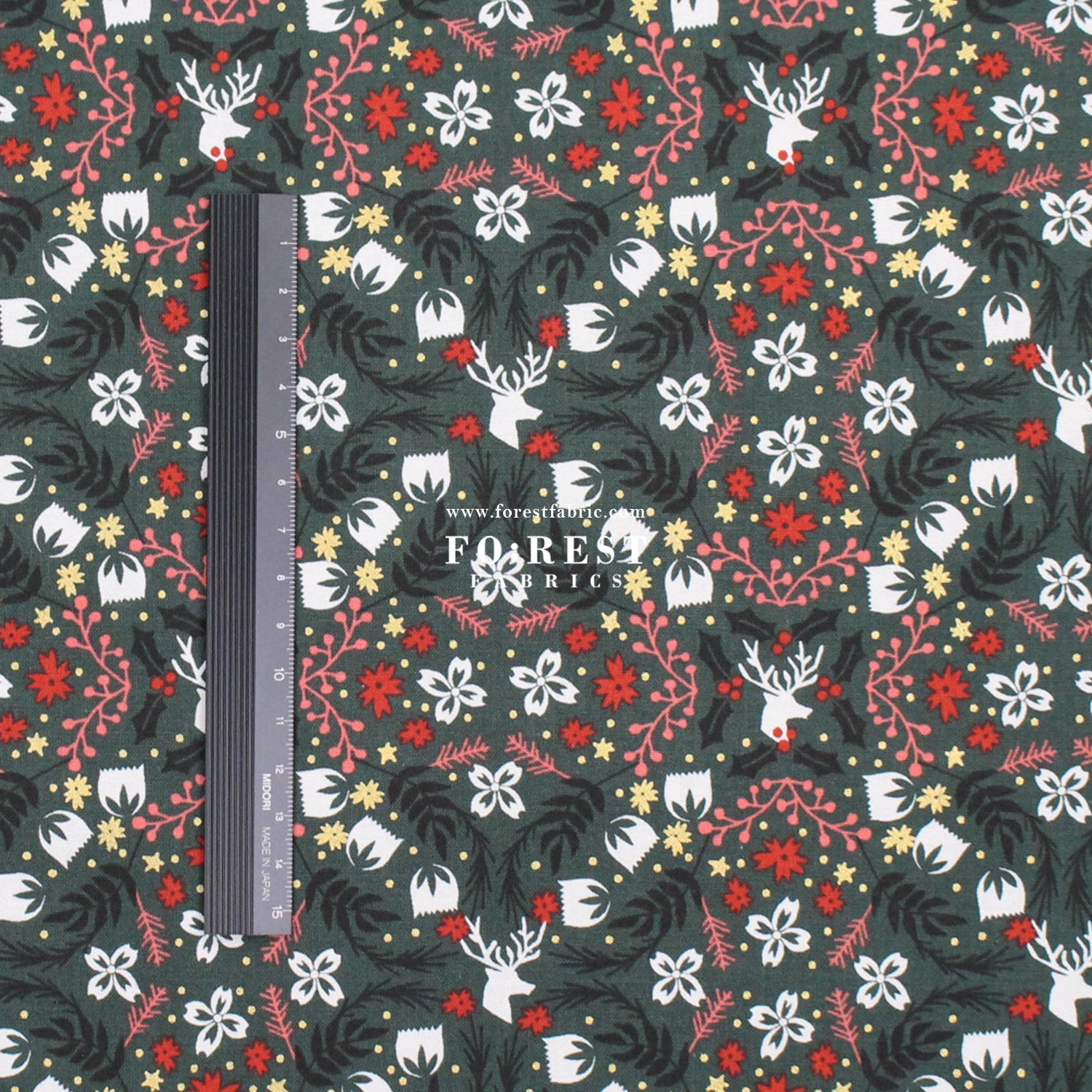 cotton - Gather Festive Metallic fabric - FO:REST Fabric 布恩堂Liberty fabrictana lawnjapanese fabricykk zipper