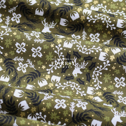 cotton - Gather Forest Metallic fabric - FO:REST Fabric 布恩堂Liberty fabrictana lawnjapanese fabricykk zipper