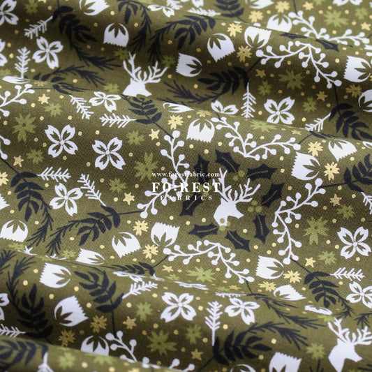 cotton - Gather Forest Metallic fabric - FO:REST Fabric 布恩堂Liberty fabrictana lawnjapanese fabricykk zipper