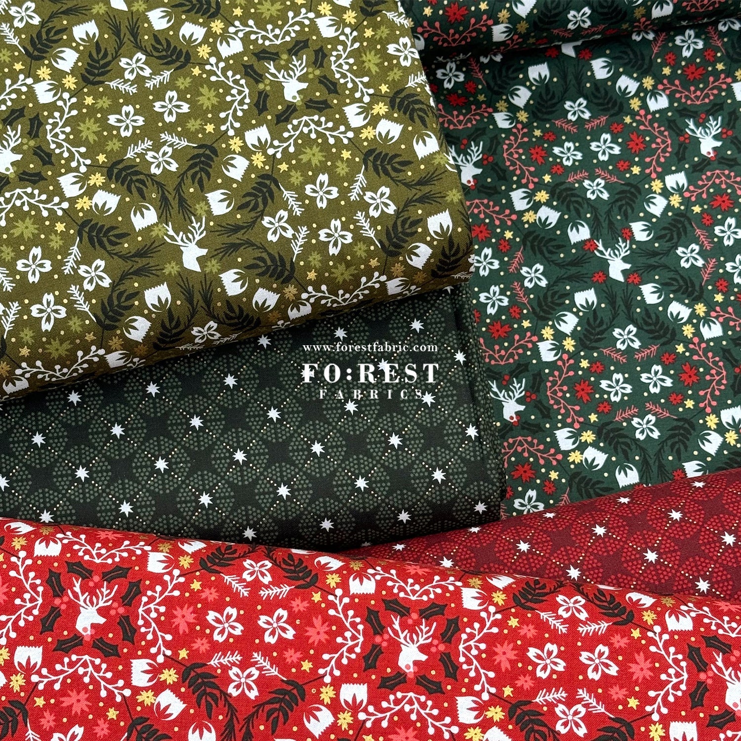 cotton - Gather Forest Metallic fabric - FO:REST Fabric 布恩堂Liberty fabrictana lawnjapanese fabricykk zipper