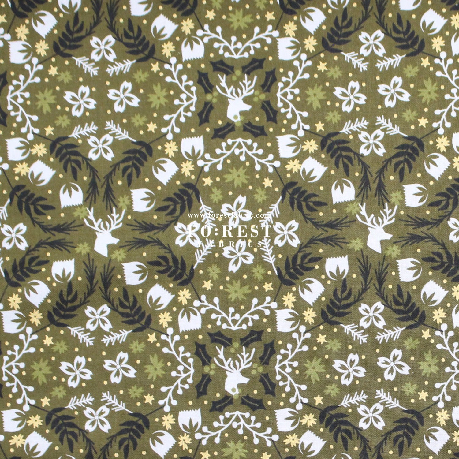 cotton - Gather Forest Metallic fabric - FO:REST Fabric 布恩堂Liberty fabrictana lawnjapanese fabricykk zipper