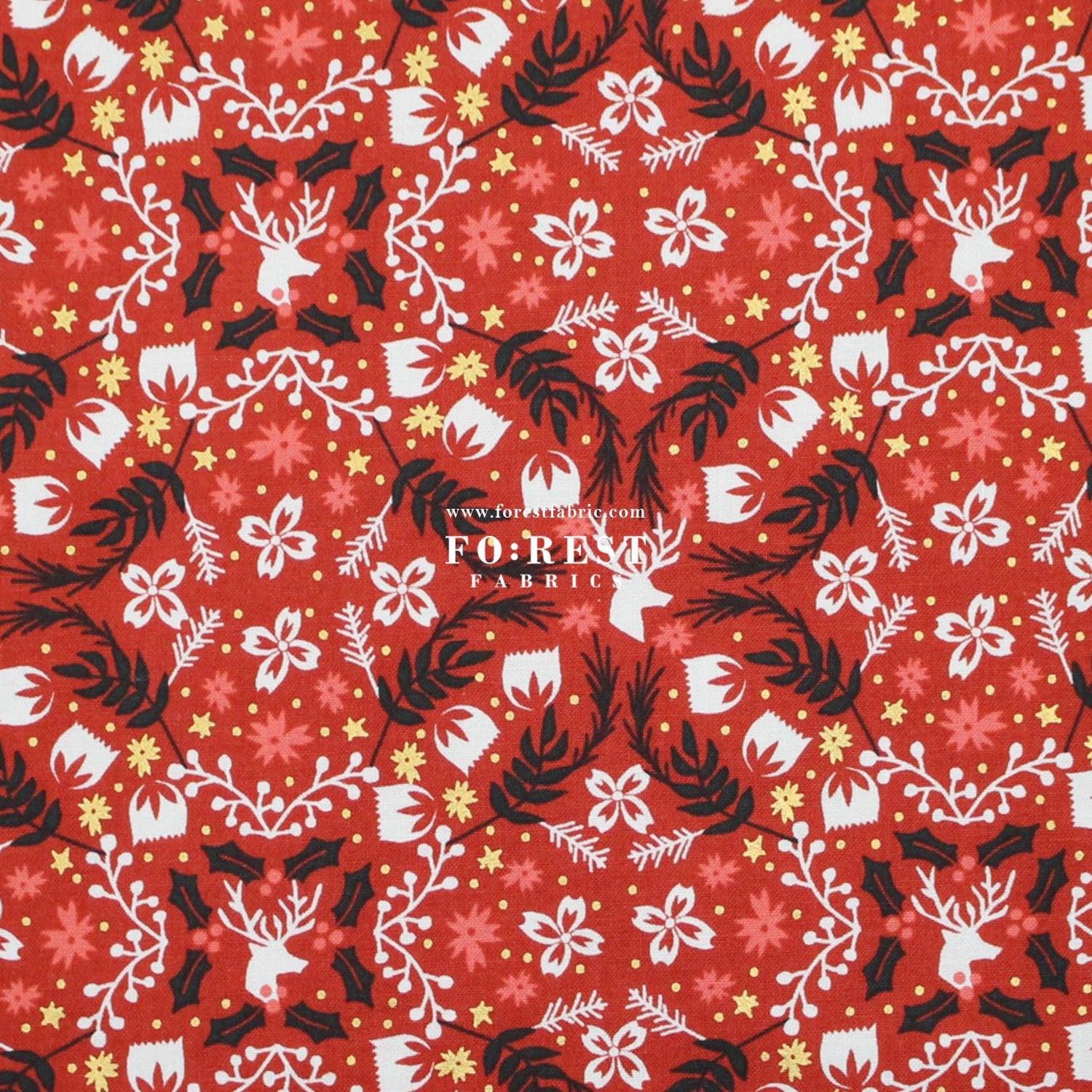 cotton - Gather Holly Metallic fabric - FO:REST Fabric 布恩堂Liberty fabrictana lawnjapanese fabricykk zipper