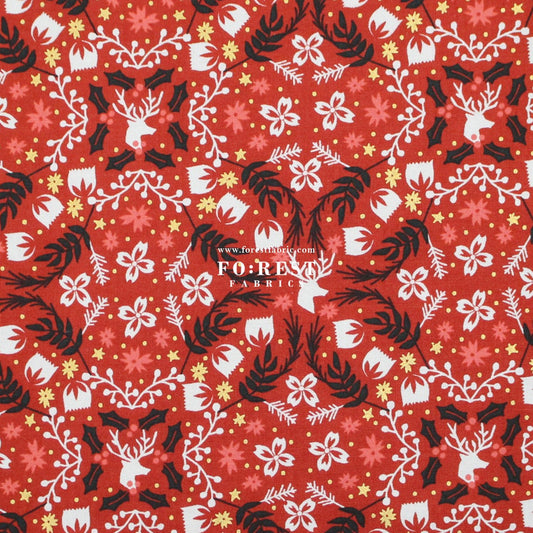 cotton - Gather Holly Metallic fabric - FO:REST Fabric 布恩堂Liberty fabrictana lawnjapanese fabricykk zipper