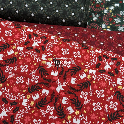 cotton - Gather Holly Metallic fabric - FO:REST Fabric 布恩堂Liberty fabrictana lawnjapanese fabricykk zipper