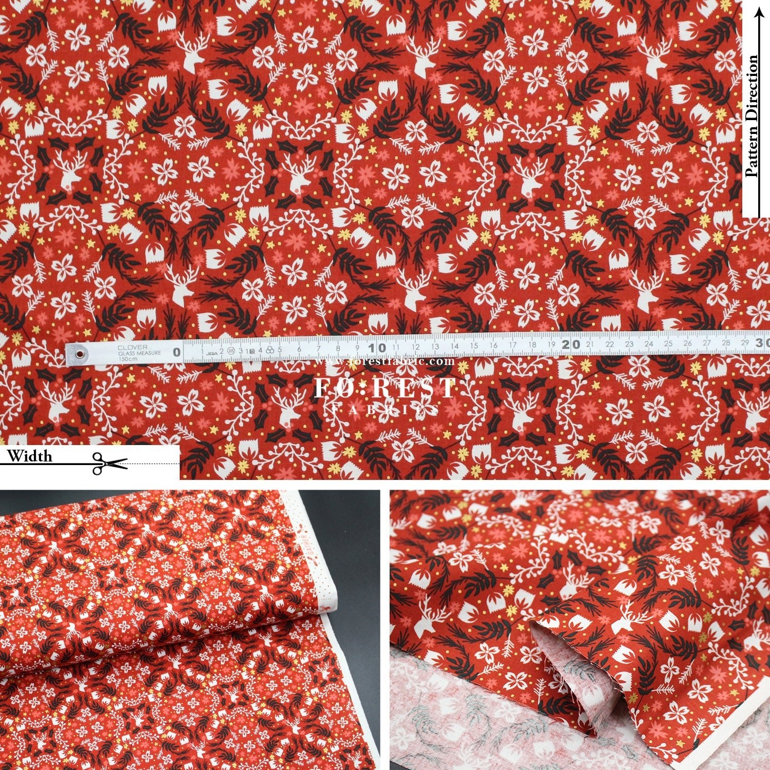 cotton - Gather Holly Metallic fabric - FO:REST Fabric 布恩堂Liberty fabrictana lawnjapanese fabricykk zipper