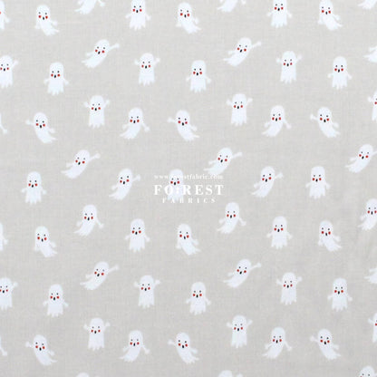 cotton - Ghosts Gray fabric - FO:REST Fabric 布恩堂Liberty fabrictana lawnjapanese fabricykk zipper