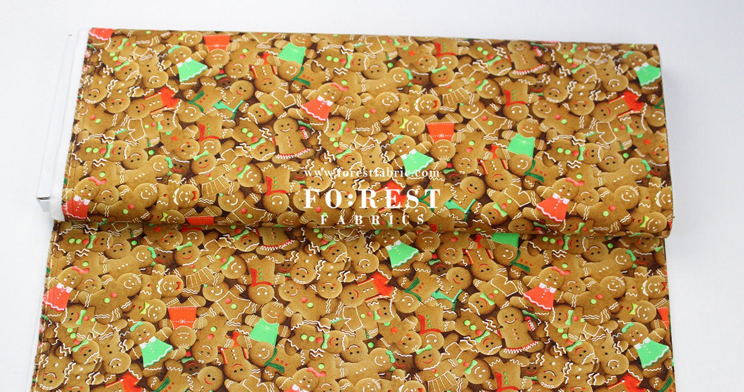 cotton - Gingerbread Cookies fabric - FO:REST Fabric 布恩堂Liberty fabrictana lawnjapanese fabricykk zipper