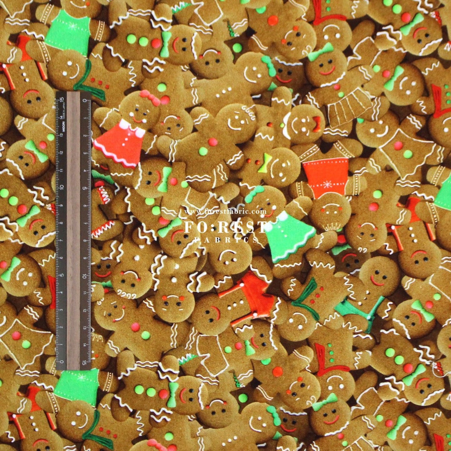 cotton - Gingerbread Cookies fabric - FO:REST Fabric 布恩堂Liberty fabrictana lawnjapanese fabricykk zipper