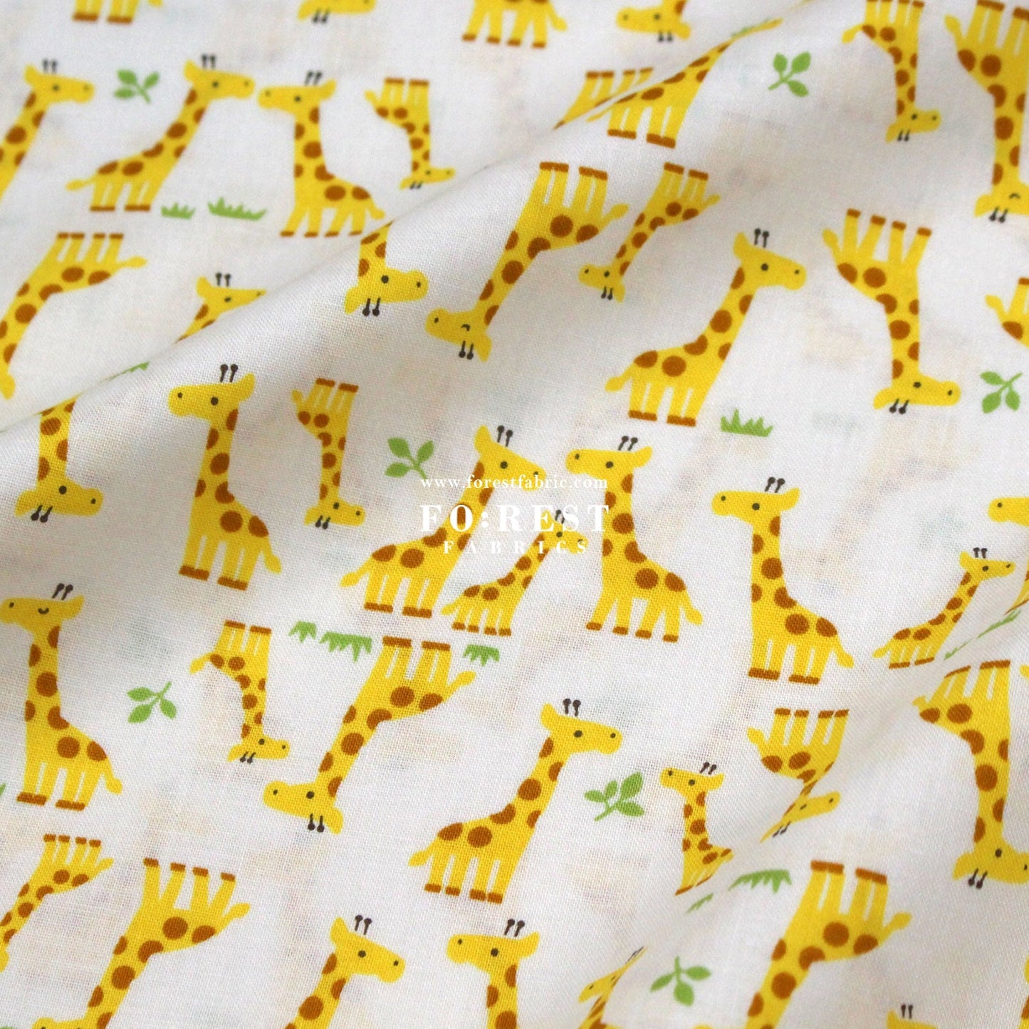 cotton - Giraffe fabric Milky - FO:REST Fabric 布恩堂Liberty fabrictana lawnjapanese fabricykk zipper