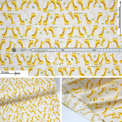 cotton - Giraffe fabric Milky - FO:REST Fabric 布恩堂Liberty fabrictana lawnjapanese fabricykk zipper