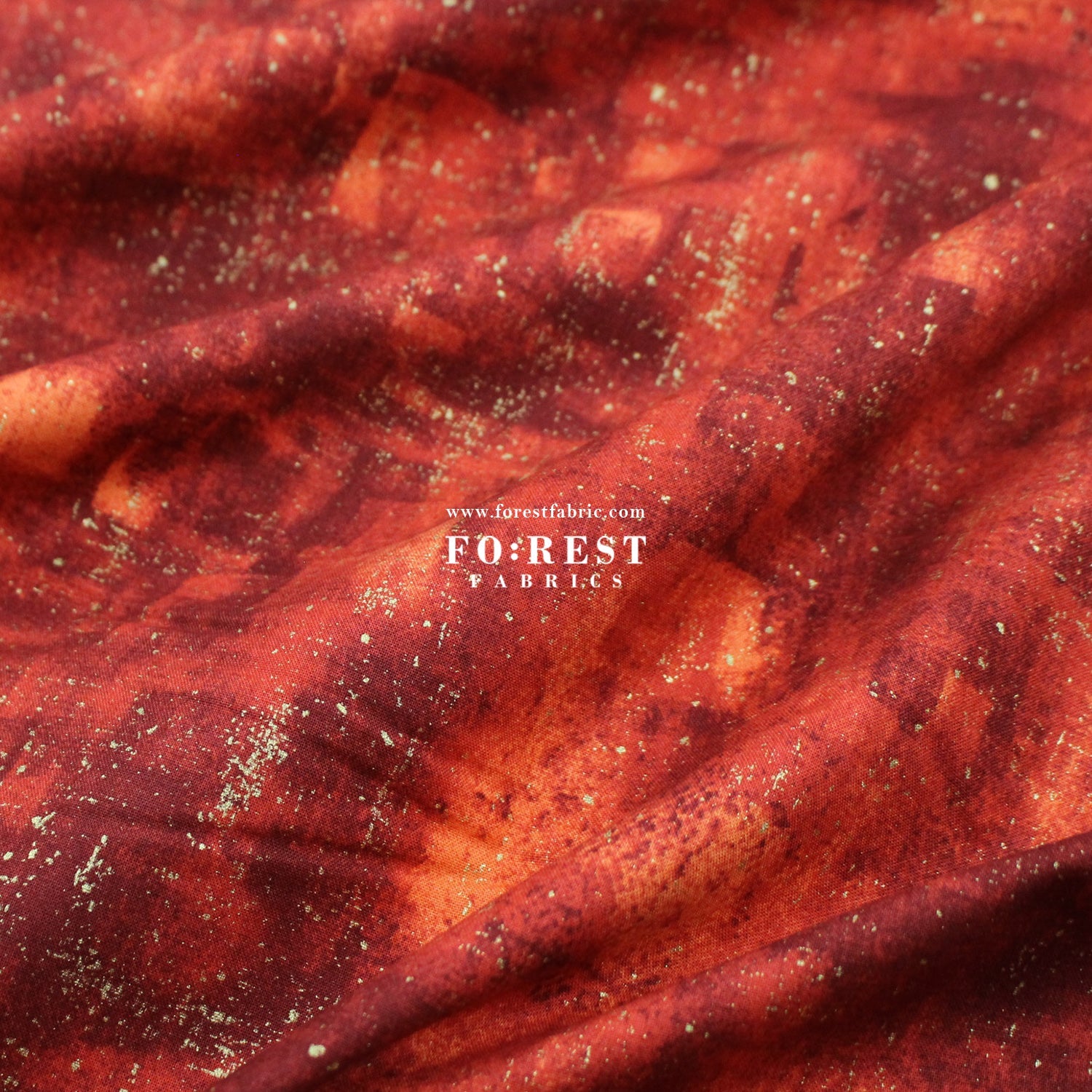 cotton - Golden Scratched Cats fabric Red - FO:REST Fabric 布恩堂Liberty fabrictana lawnjapanese fabricykk zipper