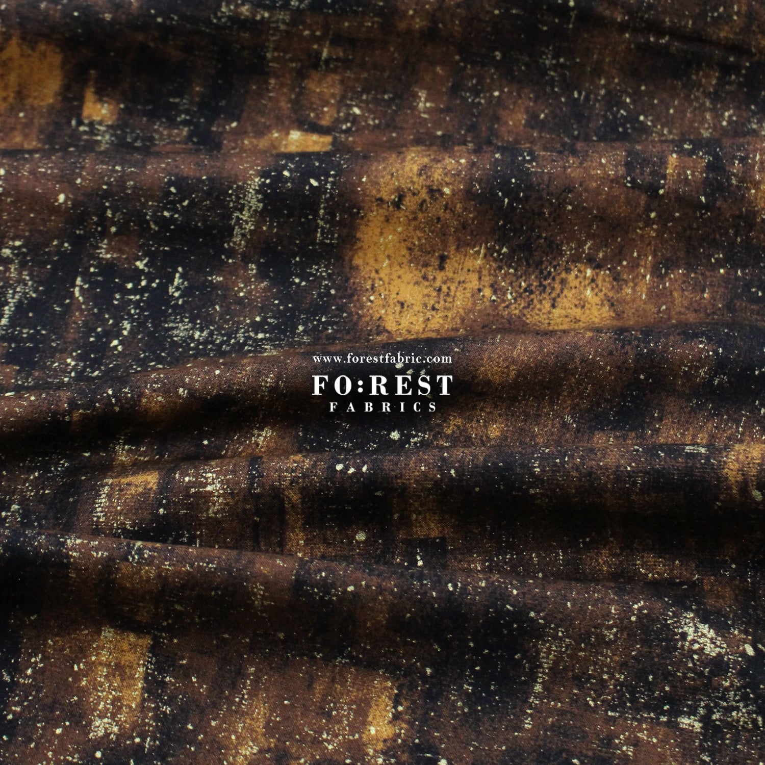 cotton - Golden Scratched Cats fabric Rust - FO:REST Fabric 布恩堂Liberty fabrictana lawnjapanese fabricykk zipper