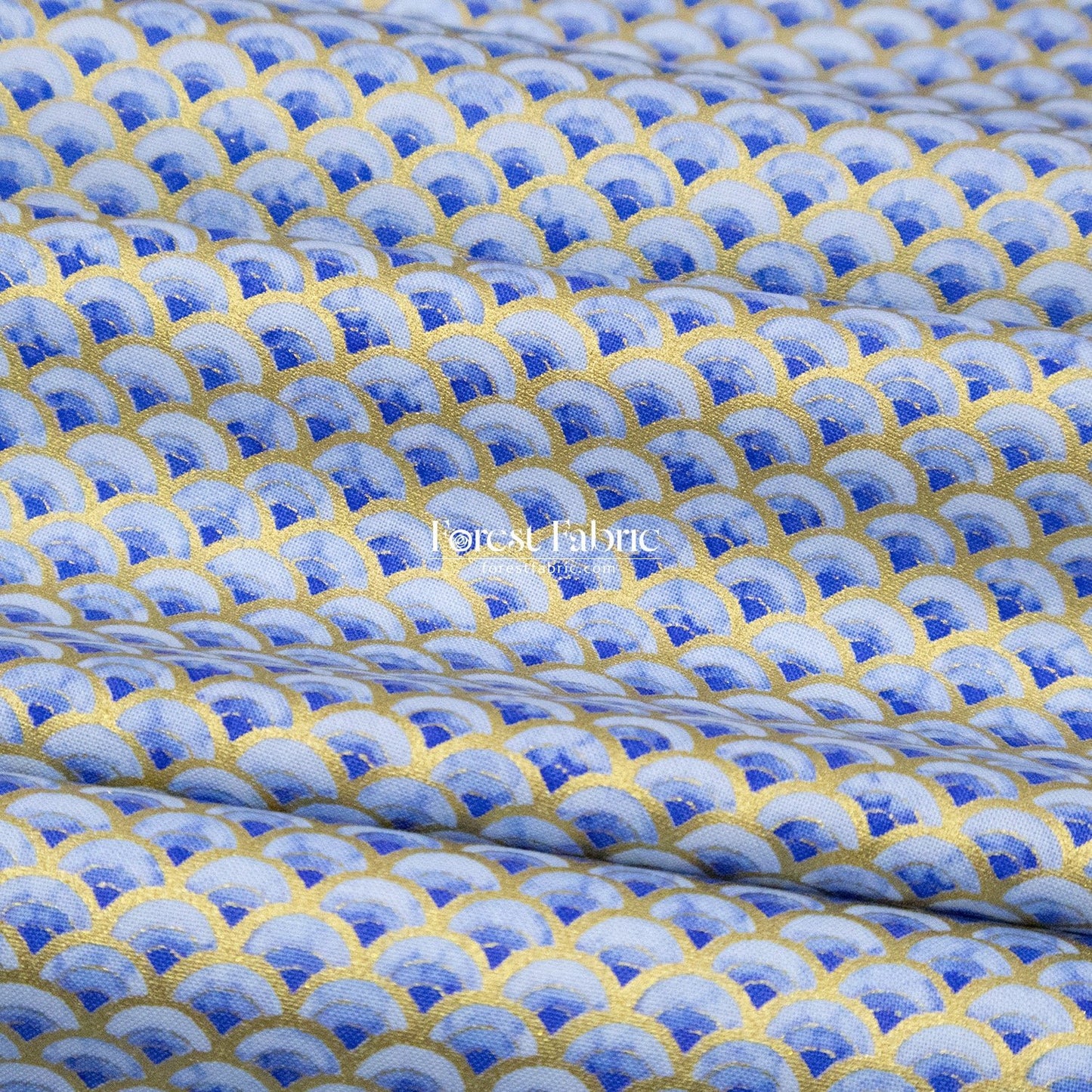 cotton - GoldFish Blue Collection fabric - FO:REST Fabric 布恩堂Liberty fabrictana lawnjapanese fabricykk zipper