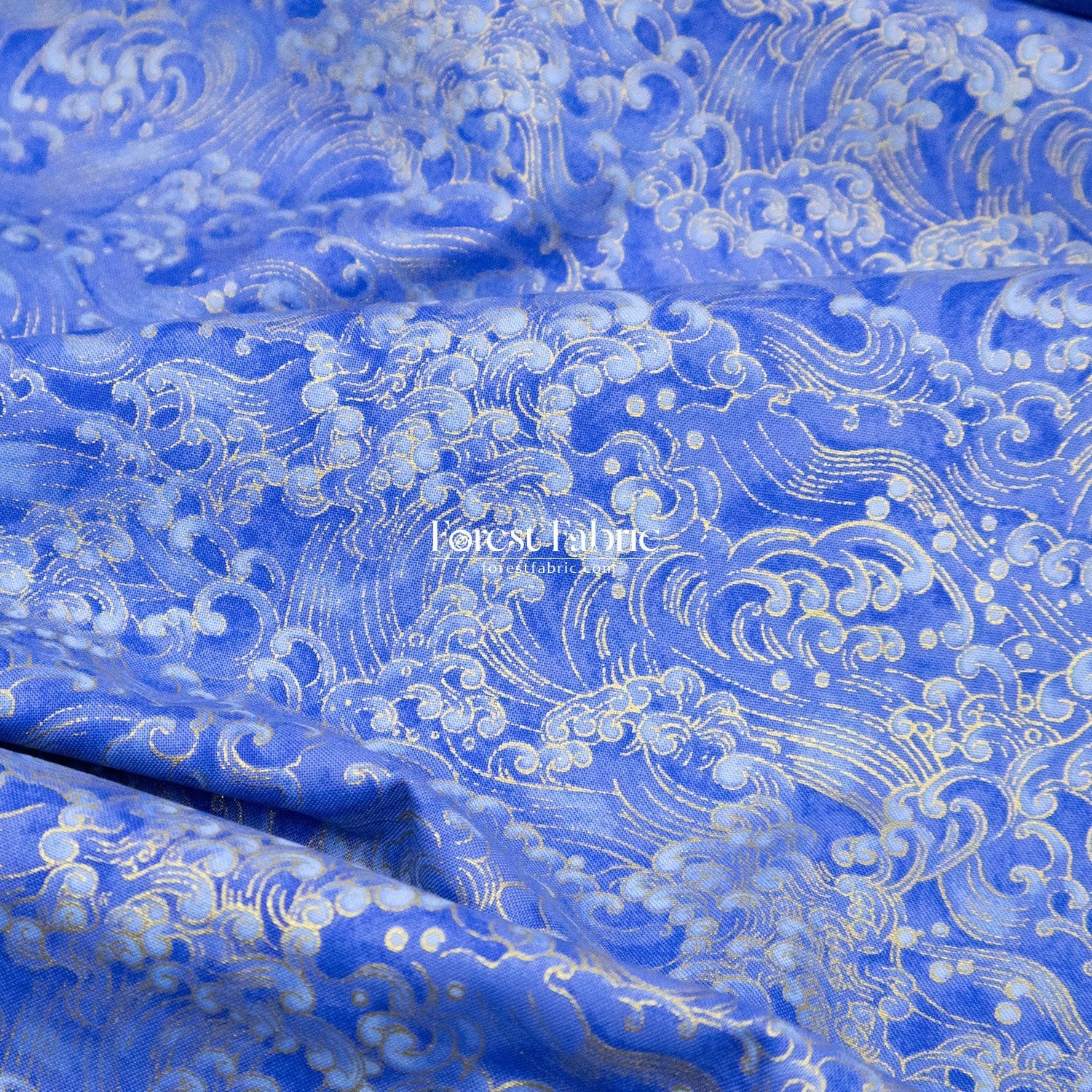 cotton - GoldFish Blue Collection fabric - FO:REST Fabric 布恩堂Liberty fabrictana lawnjapanese fabricykk zipper