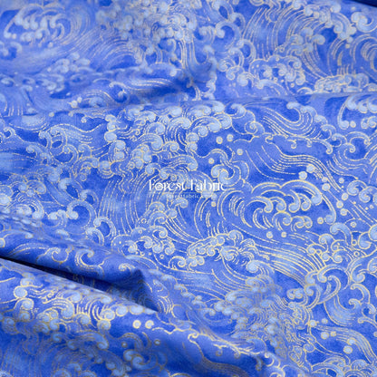 cotton - GoldFish Blue Collection fabric - FO:REST Fabric 布恩堂Liberty fabrictana lawnjapanese fabricykk zipper