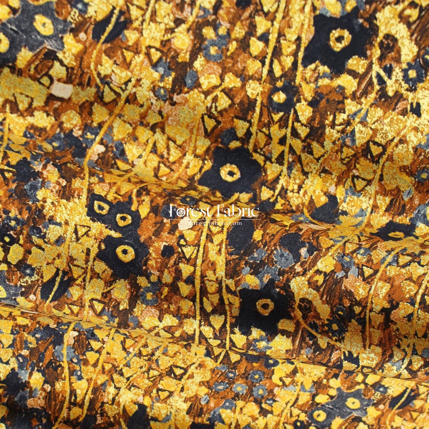 cotton - Gustav Klimt Flower Metallic fabric gold - FO:REST Fabric 布恩堂Liberty fabrictana lawnjapanese fabricykk zipper
