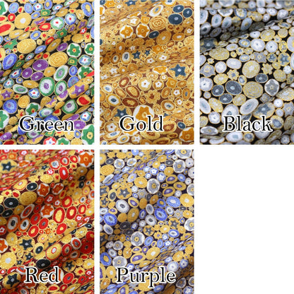 cotton - Gustav Klimt Jewel Ovals Metallic fabric BlackGOLD - FO:REST Fabric 布恩堂Liberty fabrictana lawnjapanese fabricykk zipper