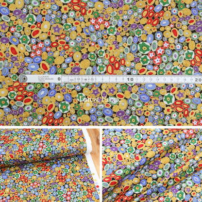 cotton - Gustav Klimt Jewel Ovals Metallic fabric BlackGOLD - FO:REST Fabric 布恩堂Liberty fabrictana lawnjapanese fabricykk zipper