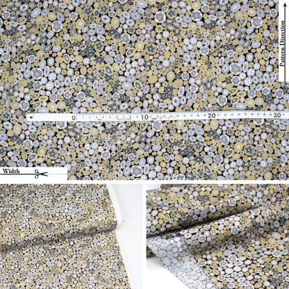 cotton - Gustav Klimt Jewel Ovals Metallic fabric BlackGOLD - FO:REST Fabric 布恩堂Liberty fabrictana lawnjapanese fabricykk zipper