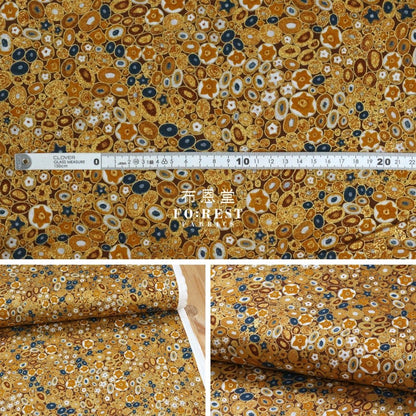 cotton - Gustav Klimt Jewel Ovals Metallic fabric Gold - FO:REST Fabric 布恩堂Liberty fabrictana lawnjapanese fabricykk zipper