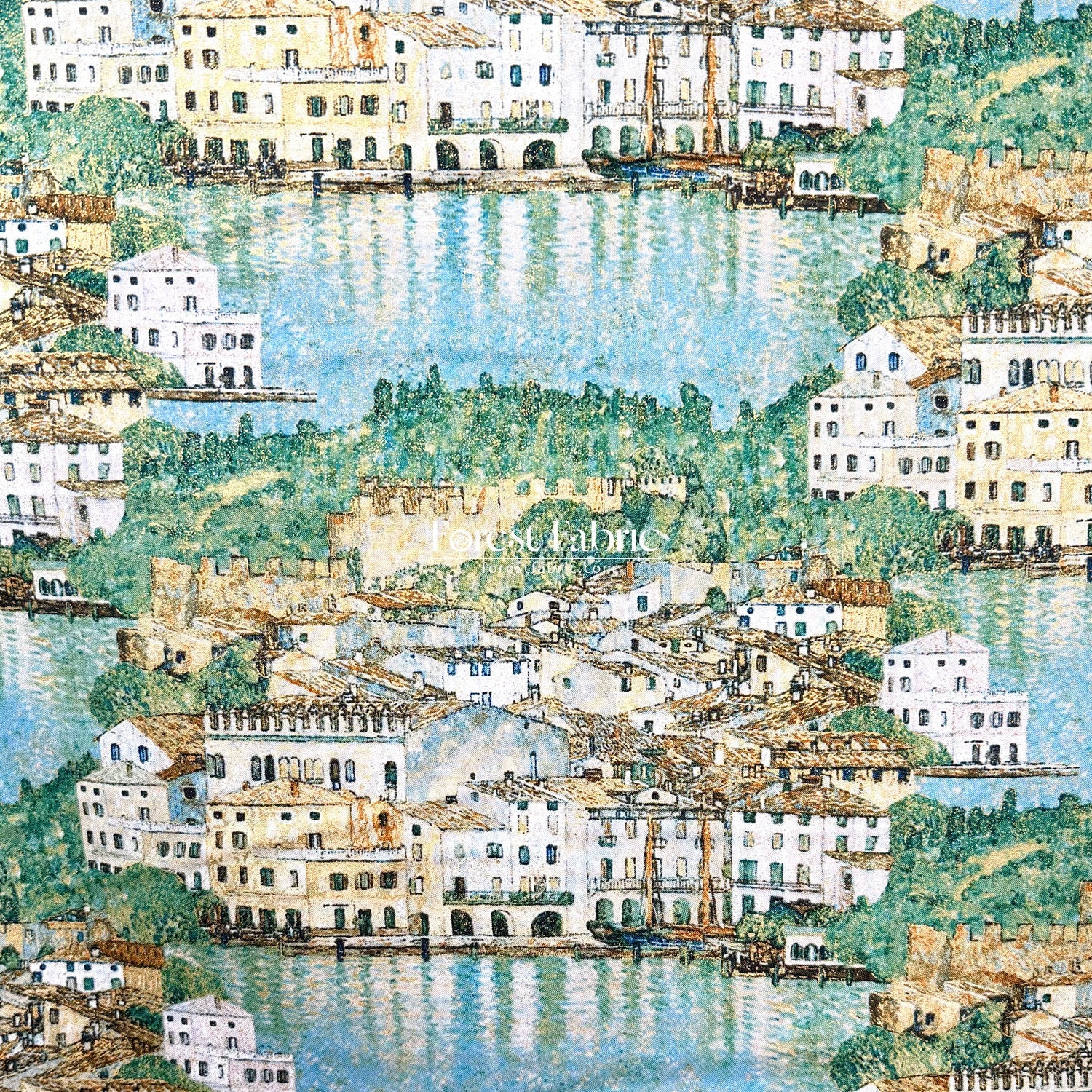 cotton - Gustav Klimt Lake fabric - FO:REST Fabric 布恩堂Liberty fabrictana lawnjapanese fabricykk zipper