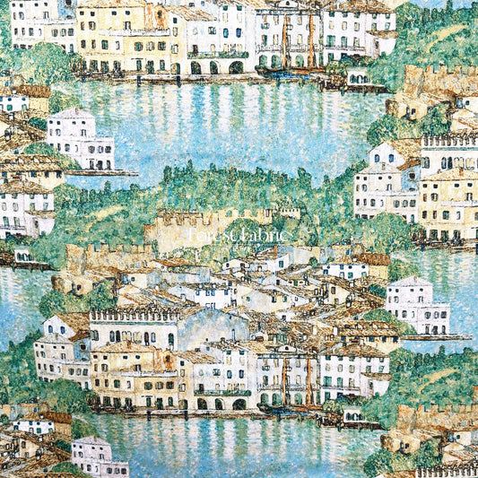 cotton - Gustav Klimt Lake fabric - FO:REST Fabric 布恩堂Liberty fabrictana lawnjapanese fabricykk zipper
